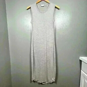 WILFRED FREE Jersey Knit Tank Maxi Dress Gray Lightweight Casual Women Small
